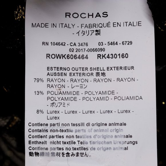 Rochas Floral Black and Gold Lace Top - Picture 8 of 9